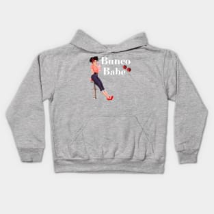 Bunco Babe Pin Up Retro Dice Night Kids Hoodie